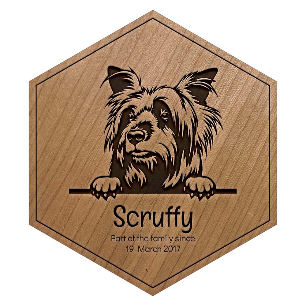 Cherry Australian Silky Terrier Personalised Engraved Wooden Tile