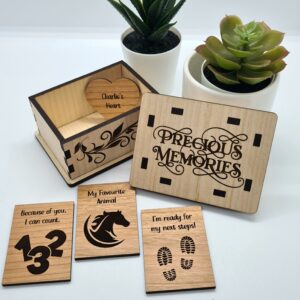 Elysium Engraved Wooden Memory Box & Tokens