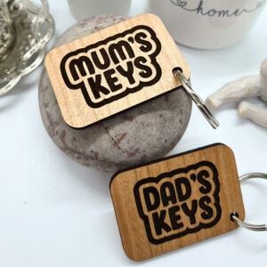 Mum & Dad Engraved Keyring